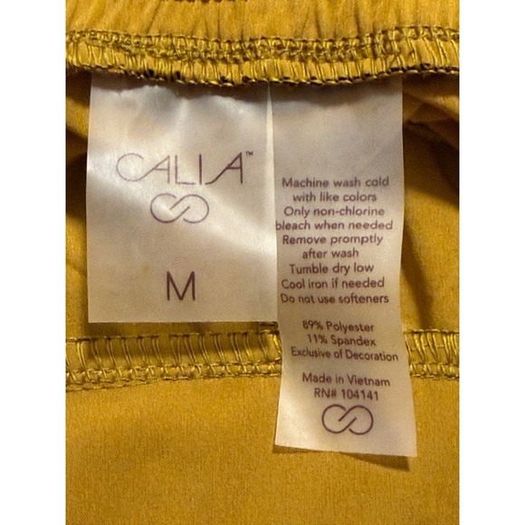 CALIA Journey Collection Mid Rise Sport Short 5" Inseam Mustard Yellow Womens M - Picture 6 of 6